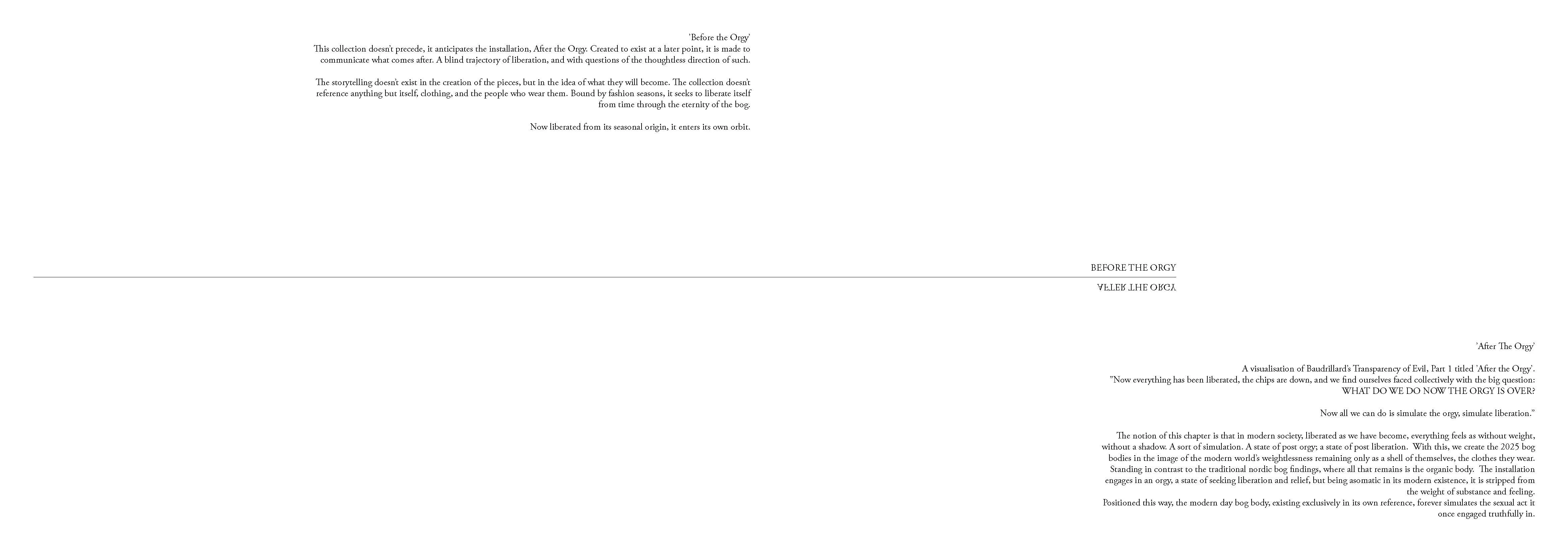 'Before & After the Orgy'